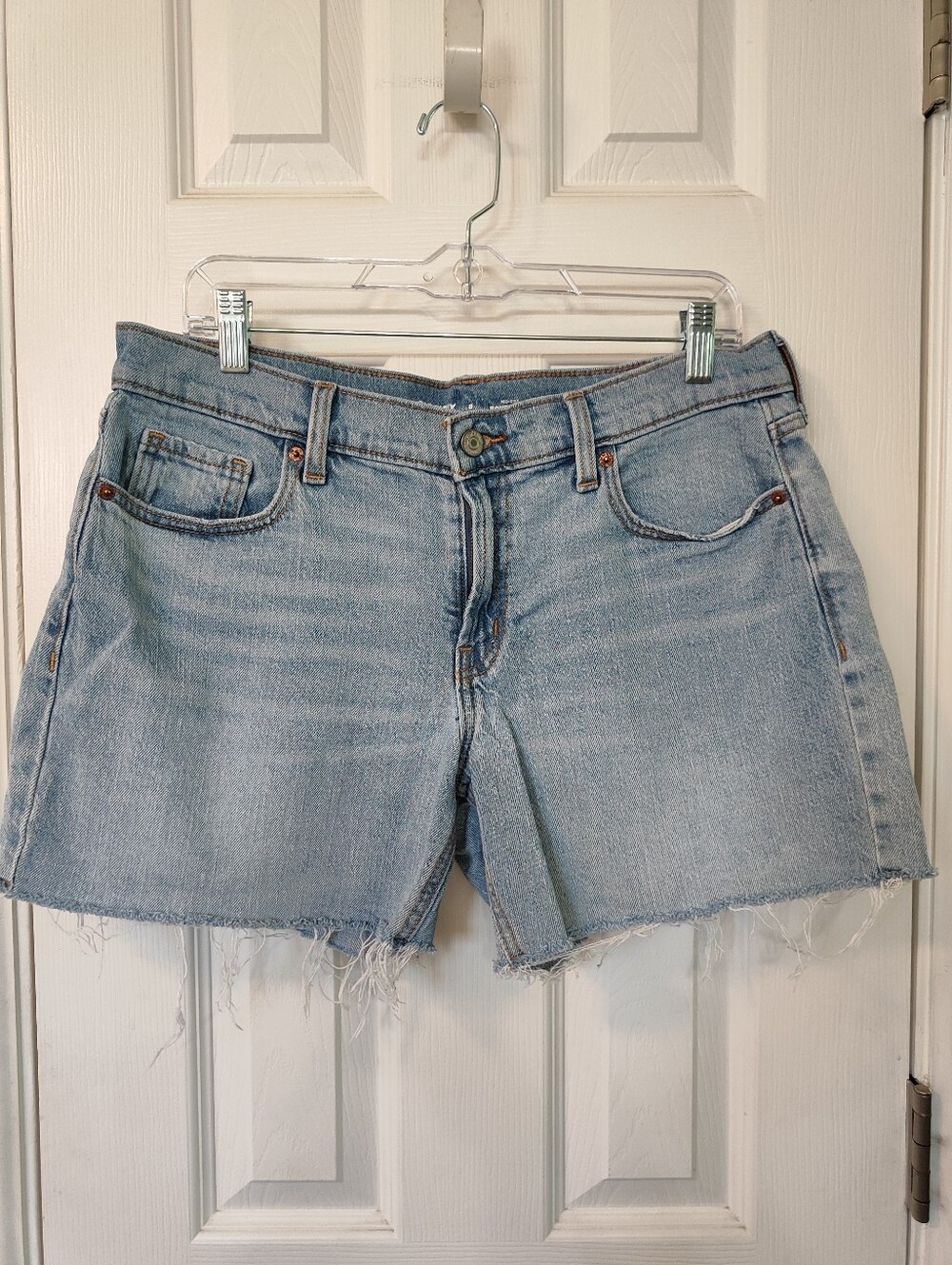Light Wash Denim Cutoff Shorts